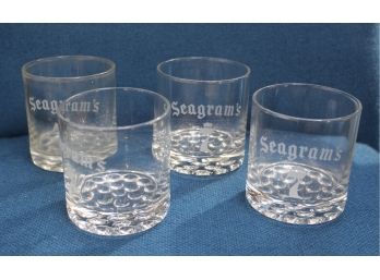 (4) Vintage Seagram's 7 Rock Glasses