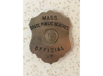 MASS State Public Beaches Official Badge #17