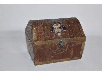 1960s Metal Pirate Chest Still Bank By Khan Of Chicago