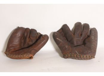 (2) Vintage Baseball Gloves