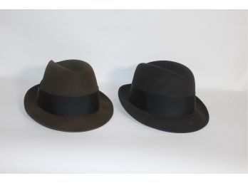 (2) Fedora's C1960s Hubbard' Newburyport And Filenes