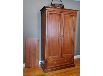 Handsome Ethan Allen Wood Armoire Cabinet