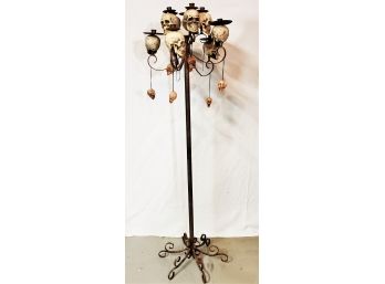 Cool Looking Metal Skeleton Ten Light Candelabra