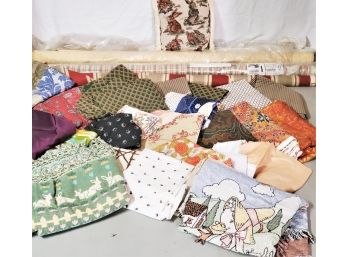 Large Assortment Of Fabrics Bolts, Remnants, Blankets & More