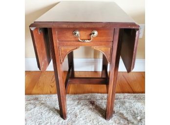 Vintage Drop Leaf Mahogany End Table