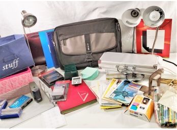 Large Assortment Of Office Supplies, Lighting & Accessories