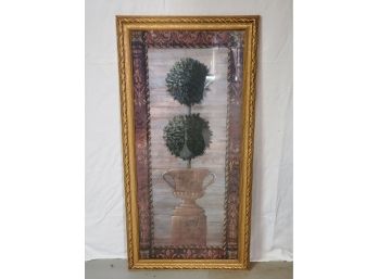 Pretty Framed Topiary Urn Wall Art Print