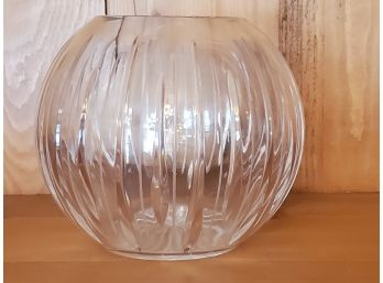 Hand Blown Heavy Crystal Globe Vase / Candleholder