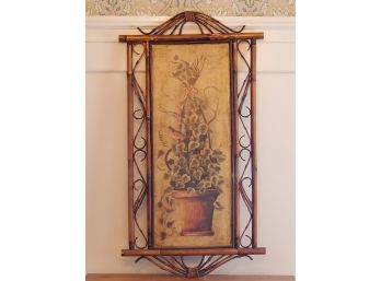 Lovely Bamboo Framed Wall Art With Decorative Panel