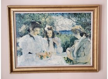 Vintage MCM Framed Wall Art Print By F W Benson