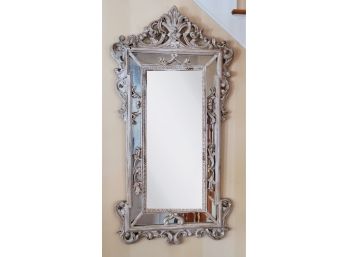 Stunning  Multi Paneled Entry Mirror With Antiqued Finish