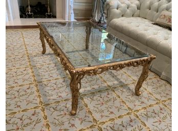 Steve Mittman Gilt Decorated Branch Form Coffee Table, Paid $2820
