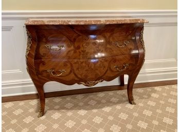 Marble Top Bombe Commode, Paid $2750 (1 Of 2)