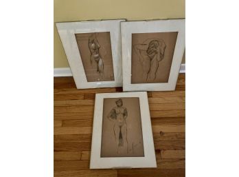 Three 1950 Nude Sketches (#7)