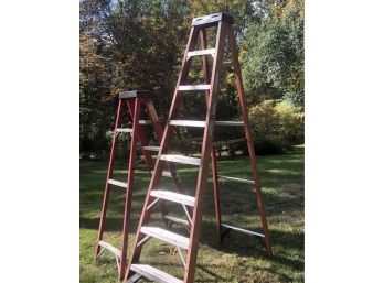 Two Fiberglass Step Ladders