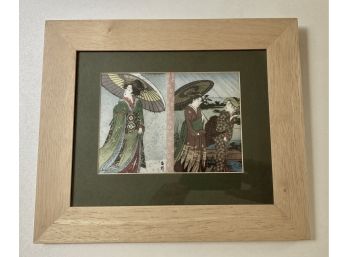 Framed Japanese Geisha Prints 13' X 11'