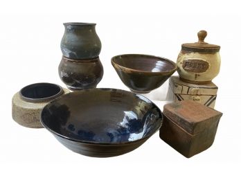 Studio Pottery Lot 'W' -Other Bowls, Boxes And Pots