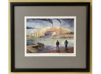 Signed Original Watercolor & Ink  'We're Out Of Here'  (V)