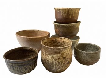 Studio Pottery Lot 'O' - 7 Assorted Bowl & Pots
