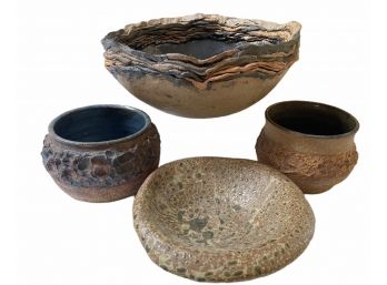 Studio Pottery Lot 'N' -  High Relief  Pottery Bowls +