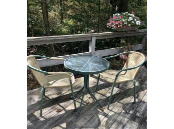 Round Patio Table With 2 Chairs