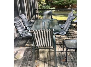 Patio Set Includes Table, 6 Chairs And Side Table