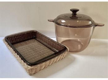 Vintage Pyrex Vision Smoked Glass Cookware
