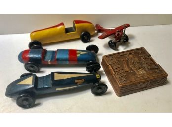 Vintage Cub Scout & Boy Scout Lot 'B + Cat Iron Airplane Toy