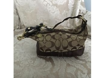 Coach Bag In Brown And Beige