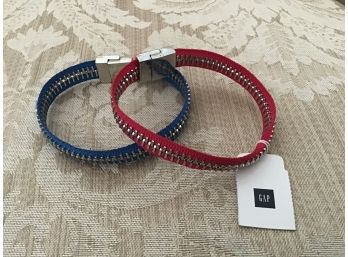 Two Gap Zipper Style Bracelets - Lot #26