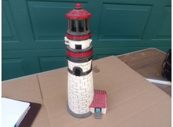 Large Metal Lighthouse With Candle  Light