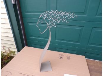 Spring Steel Sculpture 'The Profile' Signed