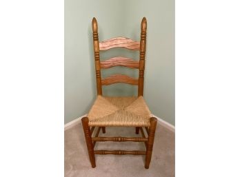 Ladderback Chair In Oak With Rush Seat