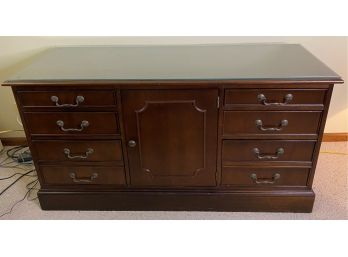 Classic Executive Credenza, Glass Topped