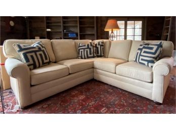 Quality Upholstered Sectional By Huntington House