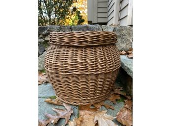 Gracefully Shaped & Beautifully Woven Covered Basket