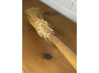 Vintage Hand-Crafted Straw Broom