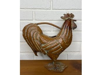 Whimsical Copper Rooster Watering Can