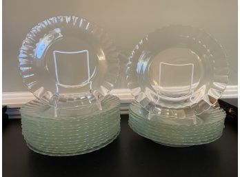 Clear Glass, Fluted Rim Buffet Ware: Plates & Rimmed Soups