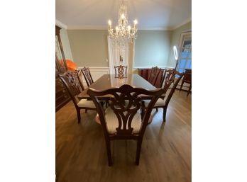 Formal Dining Table, Chairs, Leaves & Custom Pads