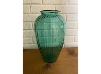 Bright & Beautiful Clear Green, Fluted Glass Vase