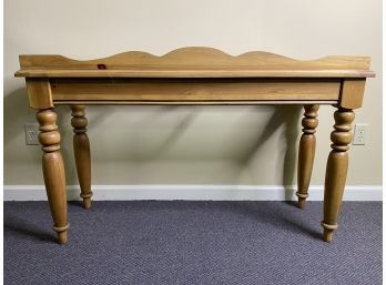 Distressed Golden Pine Console Table