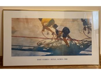 Bart Forbes, 1988, Poster, Seoul Korea Olympics, Professionally Framed