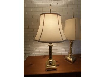 Gorgeous Pair Of Quality Brass Lamps