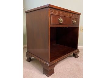 Baker Furniture Single-Drawer Night Stand With Carved Detail