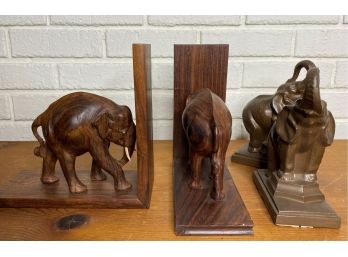 Pair Of Charming Elephant Bookends