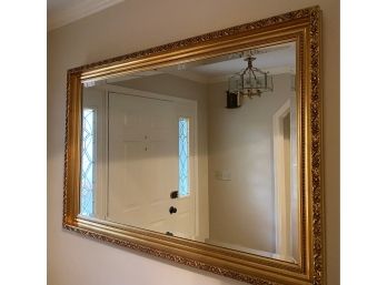 Impressive Beveled Mirror, Ornate Gilt Frame
