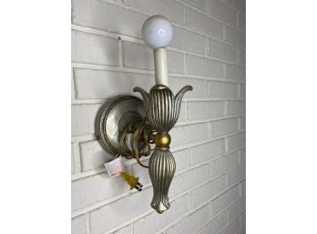 Pretty Silver & Gold Wall Sconce