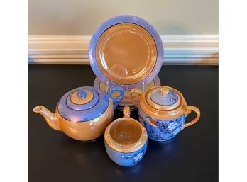 Spectacular Japanese Lusterware Tea Set
