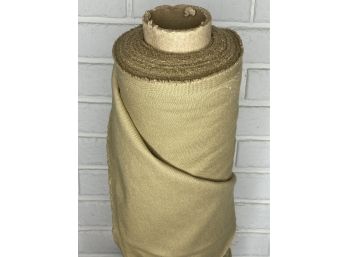 Partial Bolt Of Quality Khaki/Tan Twill Fabric